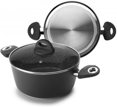 Caçarola - IBILI - Natura - 28 cm - Antiaderente estilo pedra - Tampa de vidro