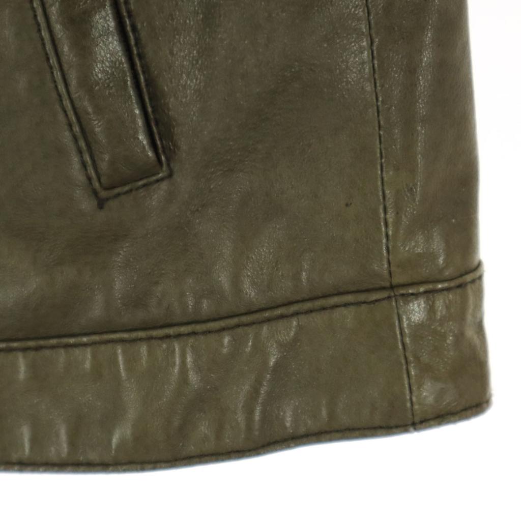 .fr Long Sleeve Leather Single Riders Jacket S Beige Women Used