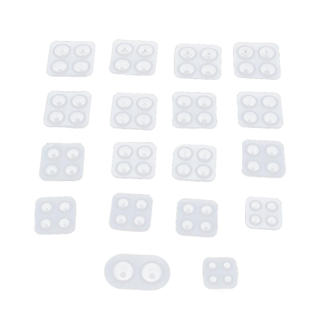 18pcs Silicone Molds Soft Elastic DIY Making Resin Molding for Decorative Handicrafts