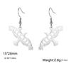 My Shape Eagle Drop Earrings Crescent Lunar Phase Free Bird Animal Dangle Earrings Stainless Steel Fashion Jewelry Wholesale