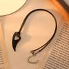 Punk Gothic Metal Wolf Fang Pendant Necklaces for Men Boy Personalized Street Bull Horn Necklaces Wild Party Jewelry Accessories
