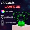 Lampe de Chevet 3D LED - Dauphin - Multicolore - Tactile - Télécommande - Décoration Intérieure