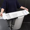 Multifunktionales ausziehbares Badewannen-Aufbewahrungsregal, Badtablett-Regal, Badewannen-Handtuch-Aufbewahrungsregal, Küchenspüle, Abflusshalter