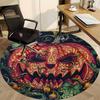 1pc Pumpkin Carving Art Chair Carpet for Office Non-Slip, Machine Washable Rug for Office - Holiday DecorMachine Made yy251029072