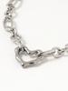 Ray Beams Women's Stainless Steel Nuance Heart Bracelet, Silver, One Size