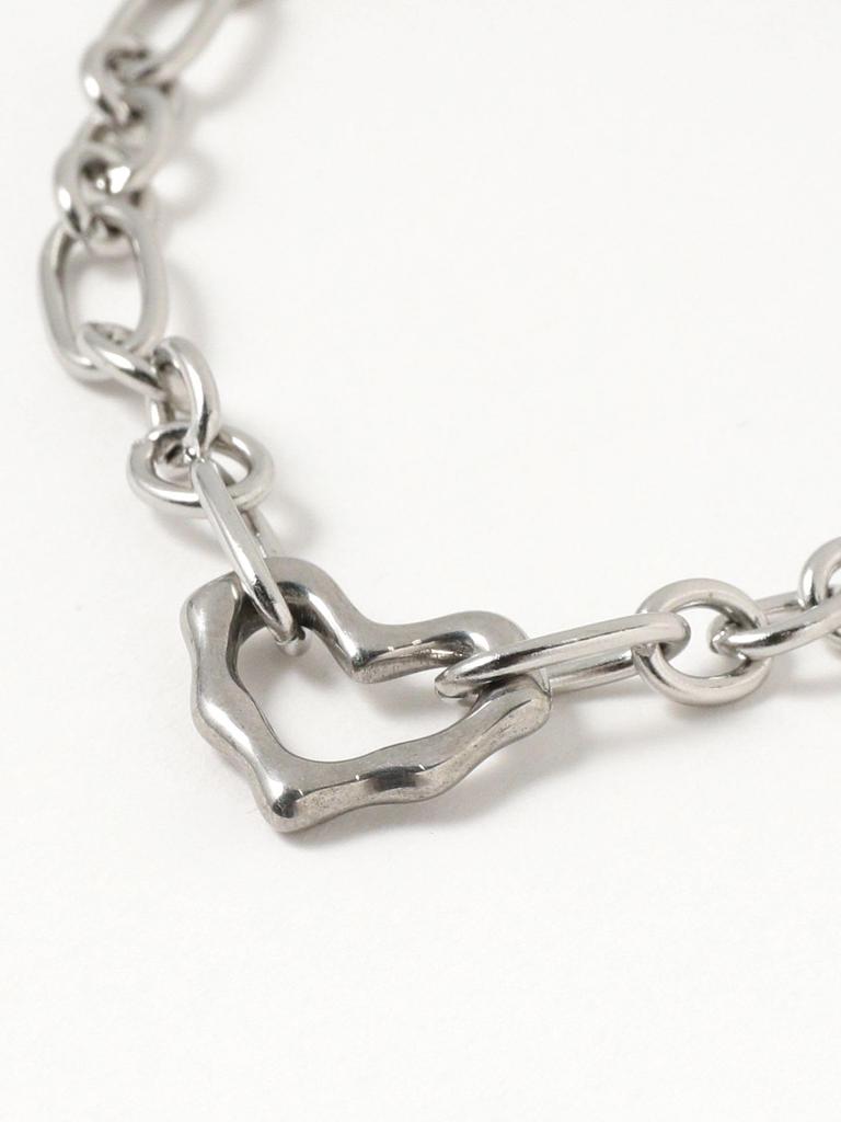 Ray Beams Women's Stainless Steel Nuance Heart Bracelet, Silver, One Size