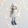 Cartoon Christmas Plush Girl Ornaments Handmade Xmas Tree Pendant  Party Favors