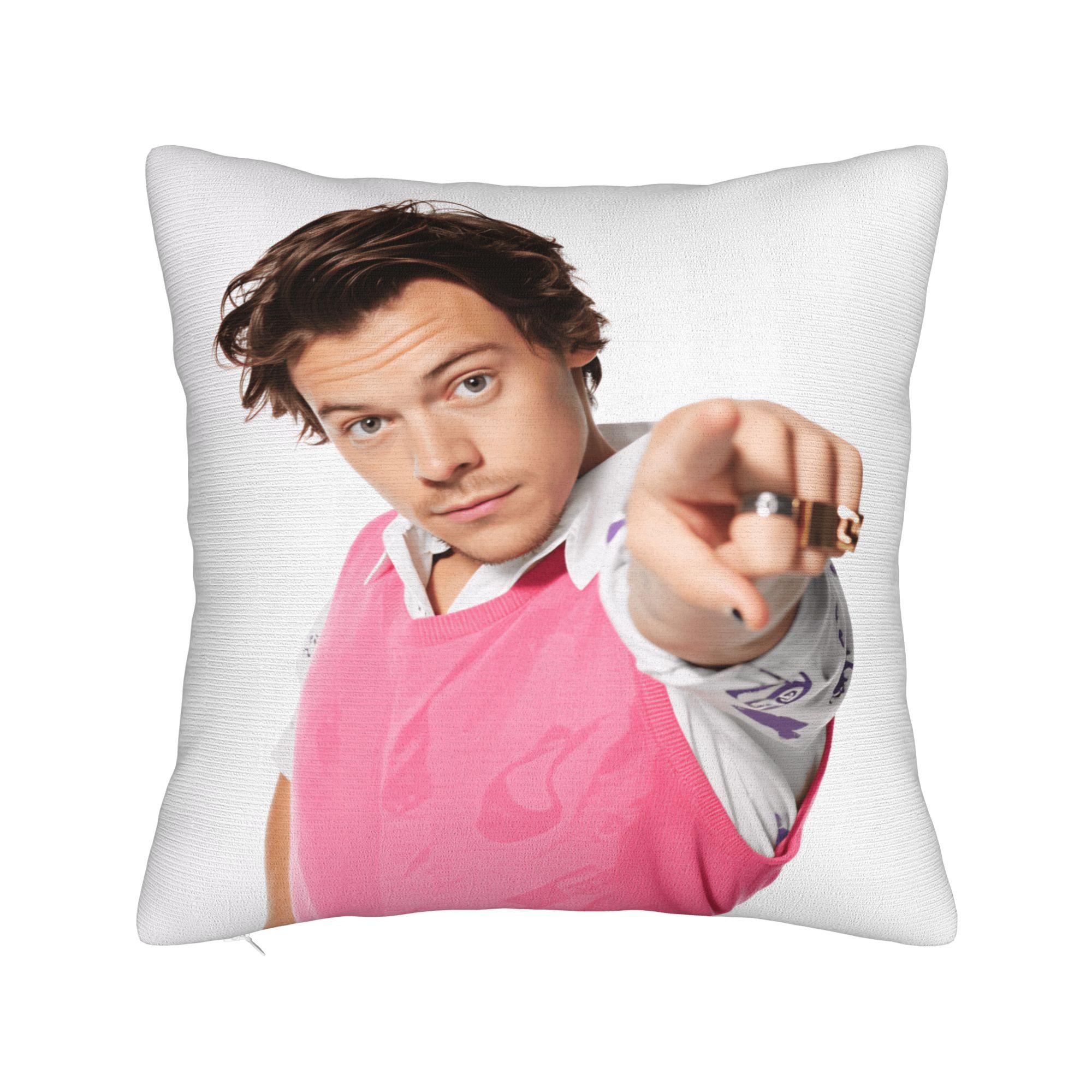 Pillow Case Singer H-Harrys S-Styles Design  Pillow Cover For Wedding Party Home Decor Retro Trendy Pillowcases 12x12Inch