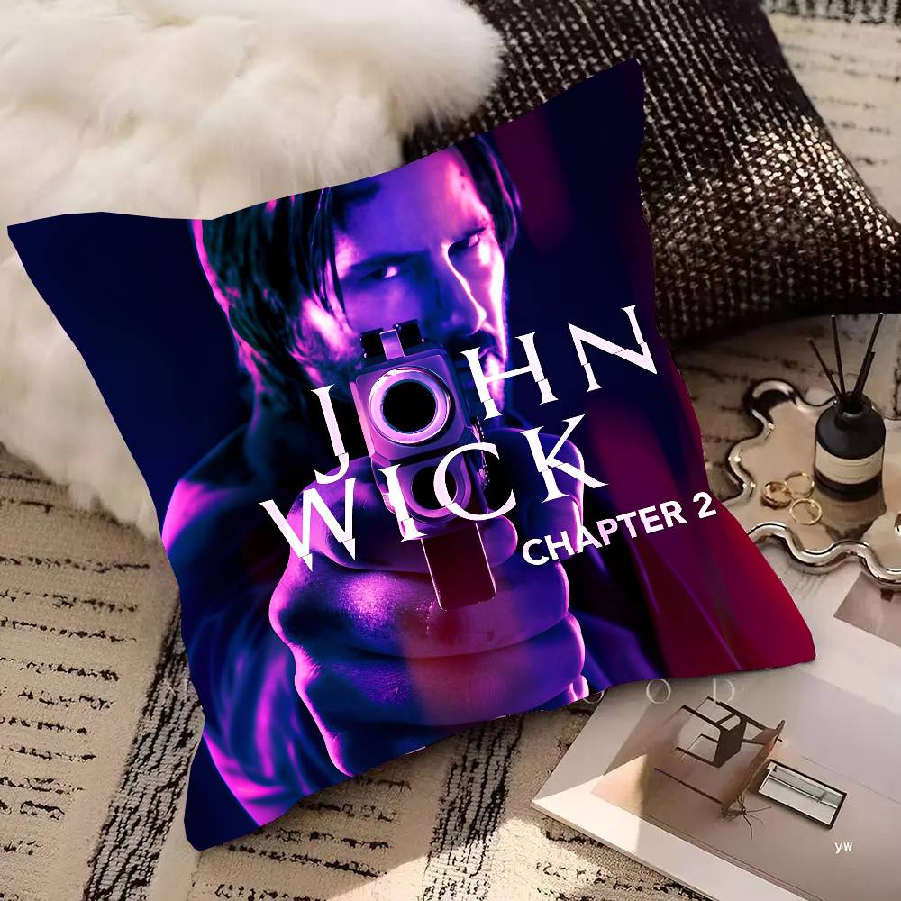John Wick Pillow Case Square Pillow Bedroom Sofa Leisure Comfort Cushion Car Living Room Home Decoration