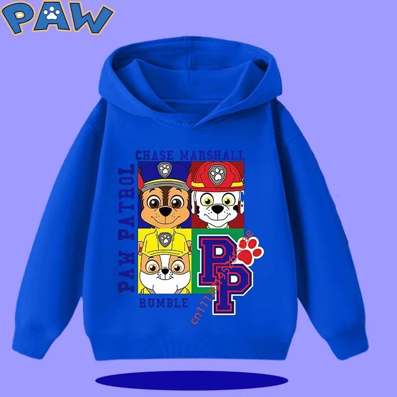 PAW Patrol 2026 Kids Hooded Sweatshirt for Autumn/Winter Long Sleeve 2026 New Style Boys' and Girls' Cartoon Print Sweater