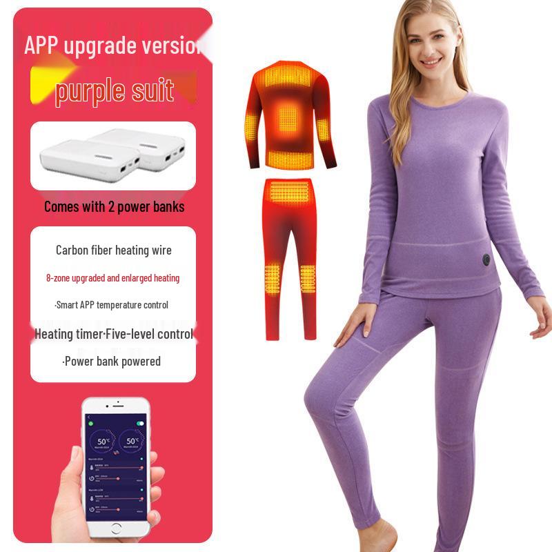 Winter Graphen USB Beheiztes Unterwäsche-Set für Herren & Damen: Intelligente elektrische Wärmekleidung