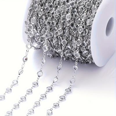 100,0 cm Gemischte Farbe Lünette Charms Perlen Kette - Lebhaft Rot, Blau, Grün, Klar & Mehr Facettierte Edelsteinperlen für DIY Schmuckherstellung, Armband