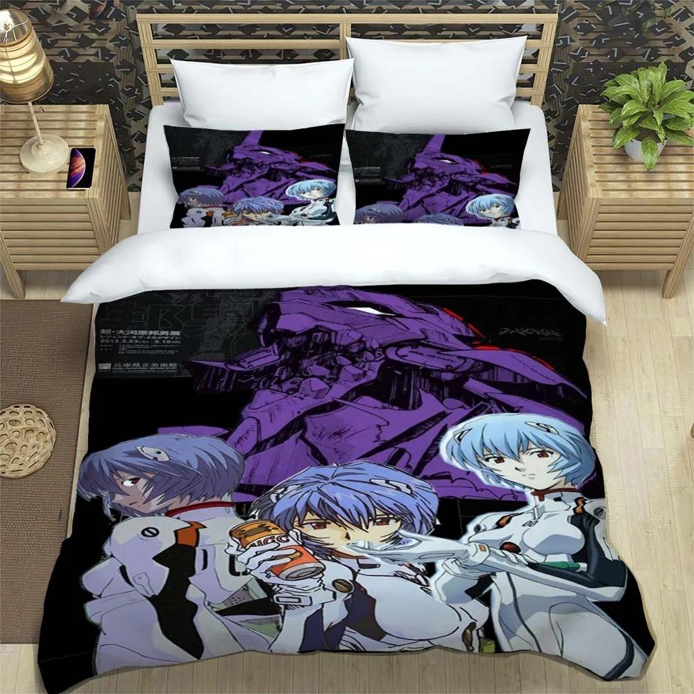 New NEON GENESIS EVANGELION Anime Quilt Covers Bedding Dormitory Sheets 2/3-piece Bedding Set