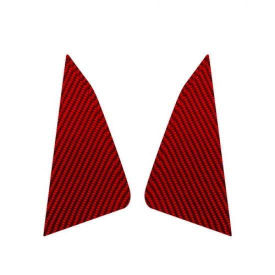 2Pcs Red Carbon Fiber Interior Floor Console Side Cover Trim For Ford Explorer