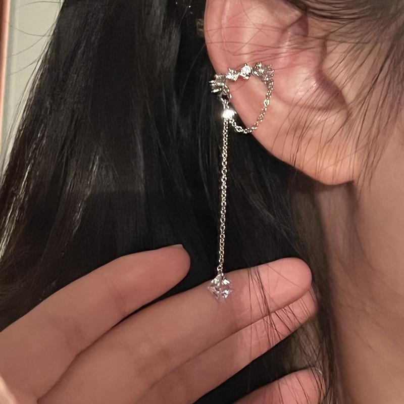 2022 Stylish Fairy-Inspired Long Tassel Zircon Ear Hook - No Piercing Needed