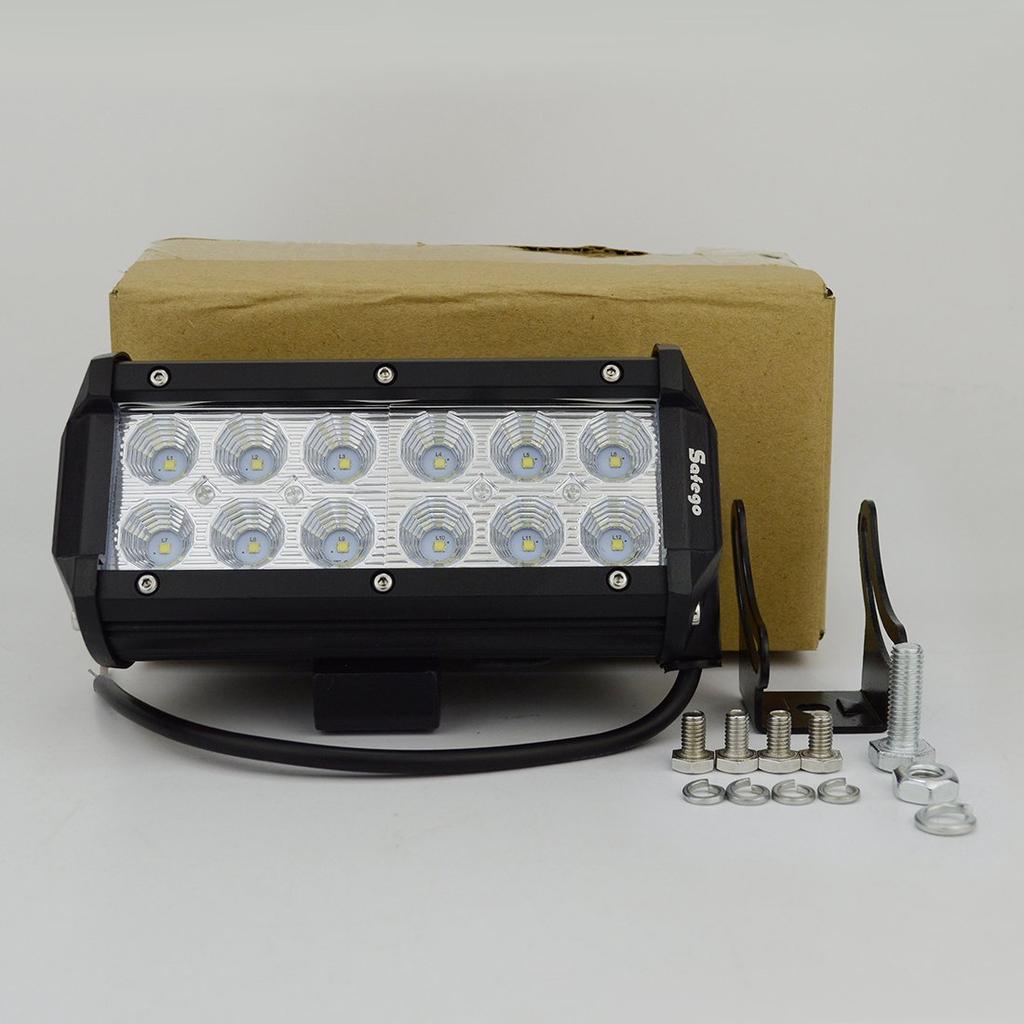 LED Work Light, Wide Angle, 36W, Waterproof, IP68, 12V-24V, 12 LEDs, for Light Trucks, Small Tractors/Trucks/Machinery/Boats/Work Vehicles, Noiseless,