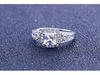 Princess Square Row Diamond Ring - Women's S925 Sterling Silver Micro-set Zircon Square Diamond Ring