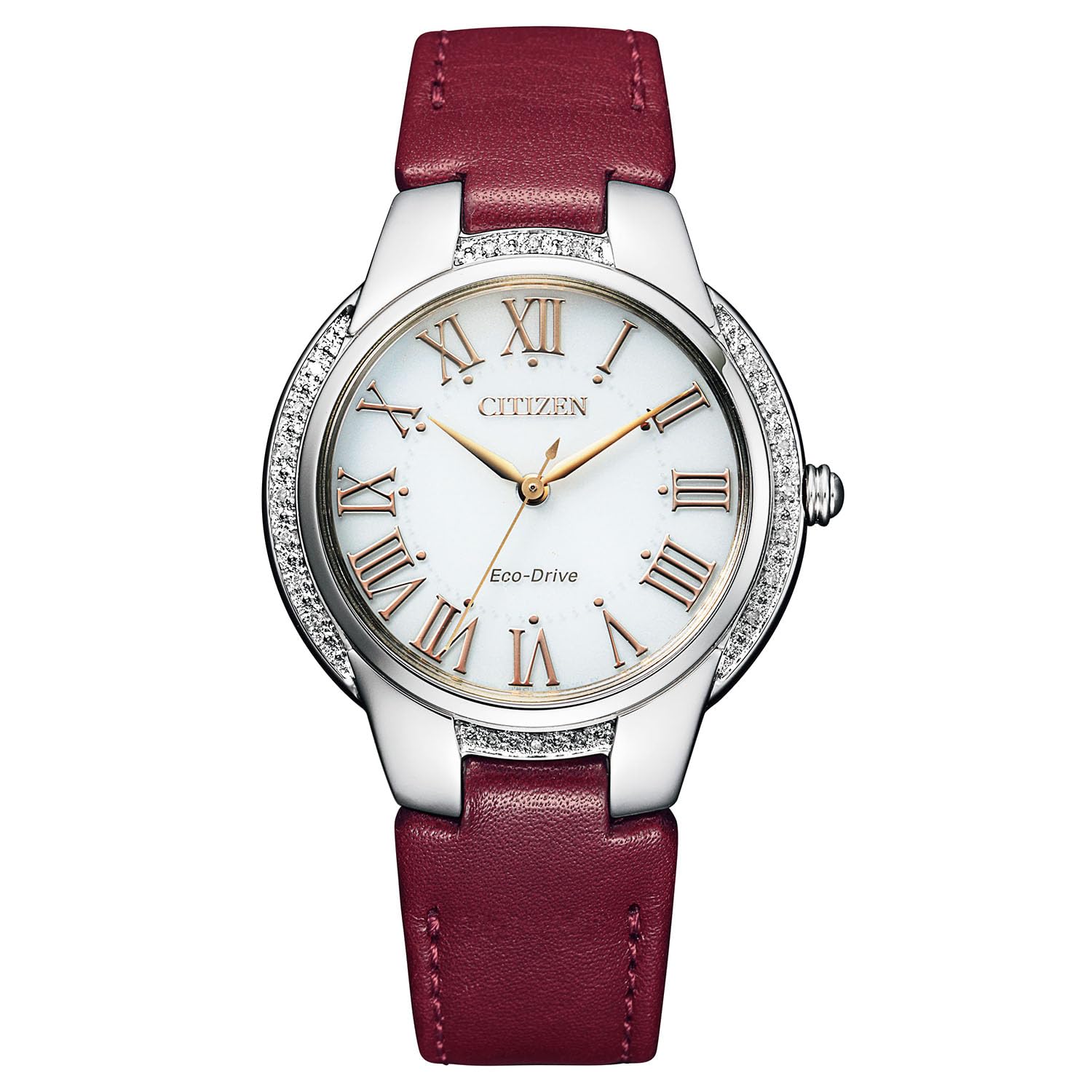 

[Citizen] Watch Red Diamond Solar Leather EM0091-11A Women s