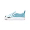 Slip Resistant Durable Breathable Low Top Skate Shoes White Blue Check Baby Sneaker VN0A348830Y