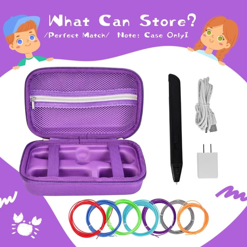 Freundlicher Bastel-Aufbewahrungskoffer für Kinder Mit Anti-Quetsch-Schutz und speziellen Fächern für MYNT3D 3D-Stift-Werkzeuge