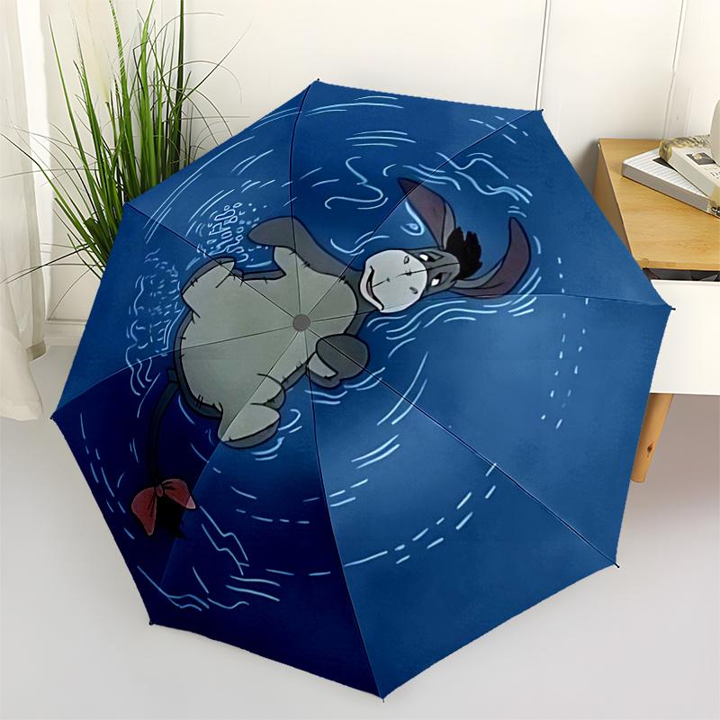 

Winnie and friends Themed Travel Umbrella-8 Ribs Automatic Opening and Closing, Portable Folding Design, Compact and Stylish Umbrella