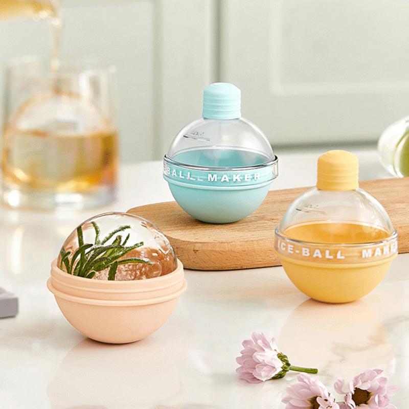 Silicone Spherical Ice Ball Mold Light Bulb Shape Easy Release Home Ice Maker For Whisky Cocktails