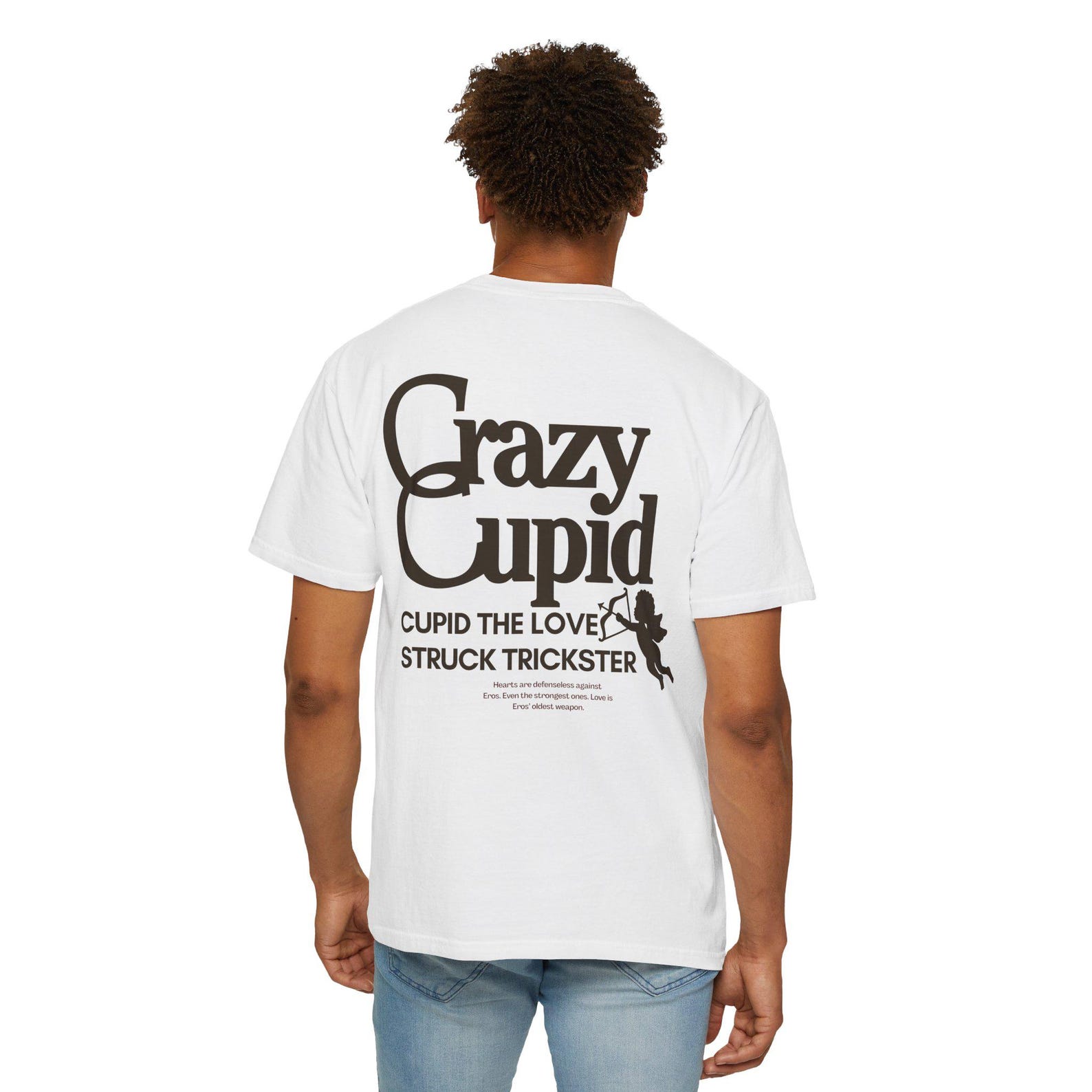 Crazy Cupid Shirt, Cupid Graphic T Shirt, Valentine Mythology Tee, Unisex Love Quote Shirt, Eros Inspired Graphic Tee 2XL
