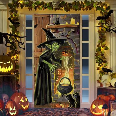 Čarodejnica tekvica Halloween dekorácie dverí vešiak nálepka gobelín dekor pozadia handrička Halloween banner