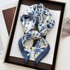 Luxury Design Print Square Scarf Women Soft Hairband Neckerchief Hijab Headband Foulard Bag Ribbons Gift 70*70cm Bandanas