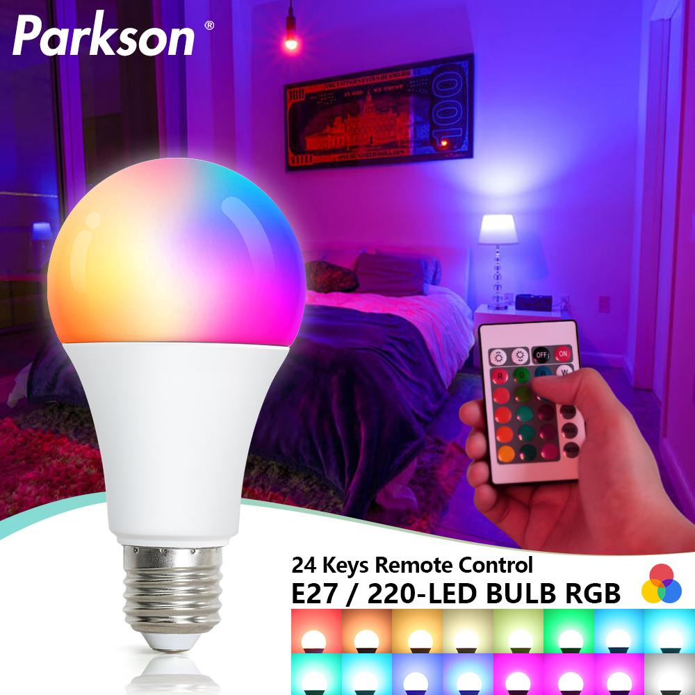

220V E27 RGB LED Light Bulb Bombillas LED 5W 10W 15W IR Remote Control Changeable Colorful RGBW Led Lamp Spotlight Bulb 5W
