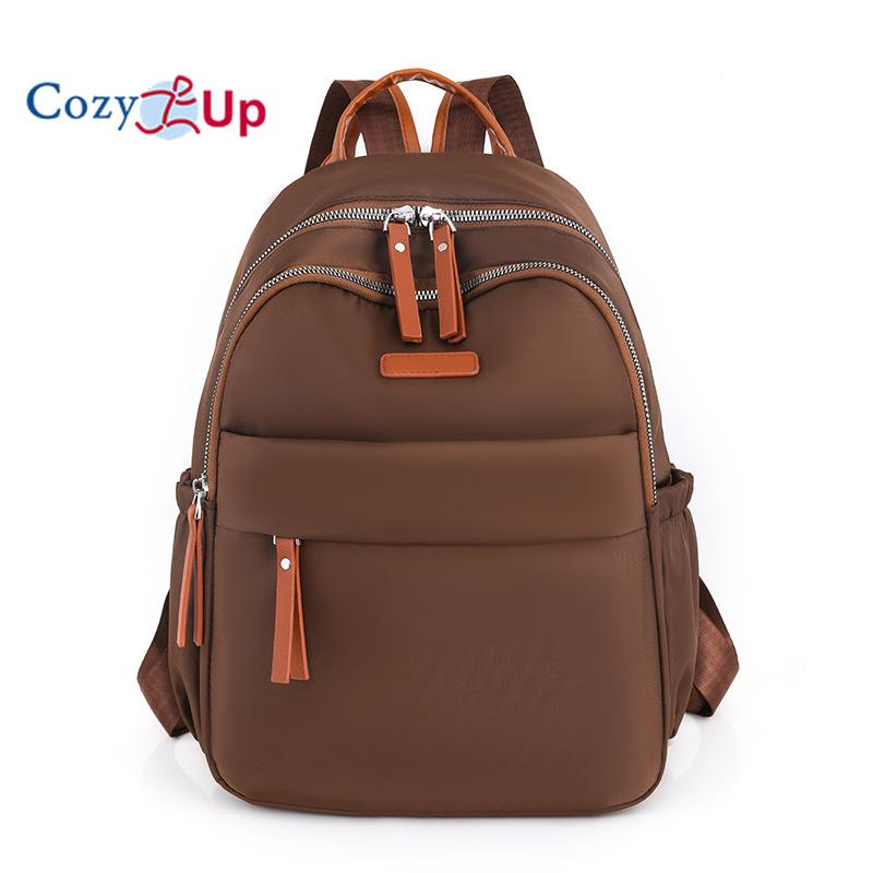 

Уютный женский рюкзак, рюкзак для путешествий на открытом воздухе большой вместимости, повседневный женский рюкзак 32x12x26cm чёрный