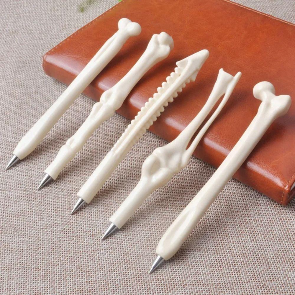 5Pcs Type 1.0 Bone Shaped School Pens Length 14.7cm Bone Shape Ballpoint Writing