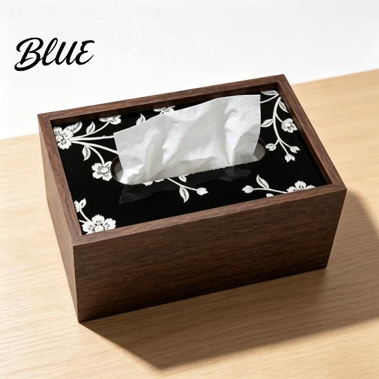 Bathroom Tissue Case Wooden Box Cover Rectangular Paper Towel Dispenser Decorative Napkin Storage Dining Room Holder Organizer for Office Desk Home