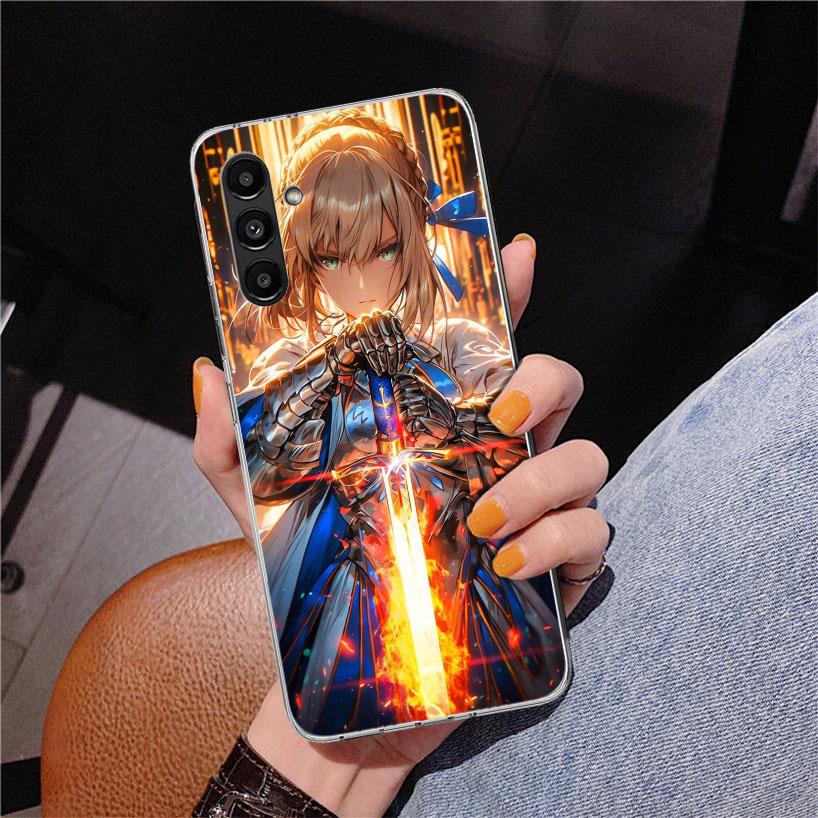 Fate Zero Stay Night Saber Phone Case For Samsung Galaxy A17 A16 A15 A14 A13 A57 A56 A55 A54 A53 A37 A36 A35 A34 A33 A26 A25 A24