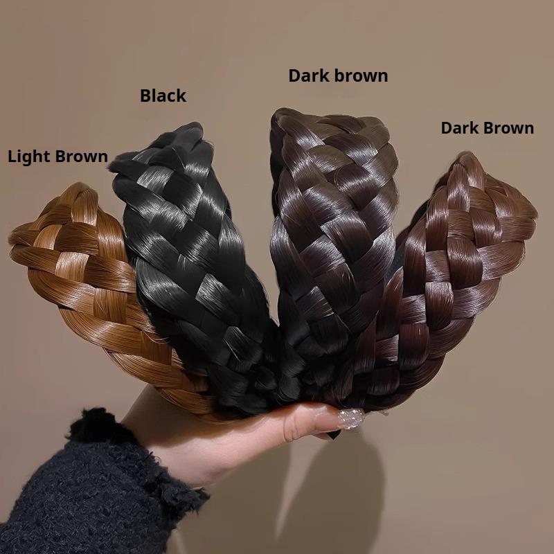 Stylish Women's High-end Wide Headband Wig Headband Anti-slip Head Accessory Hair Clip Hair Accessory