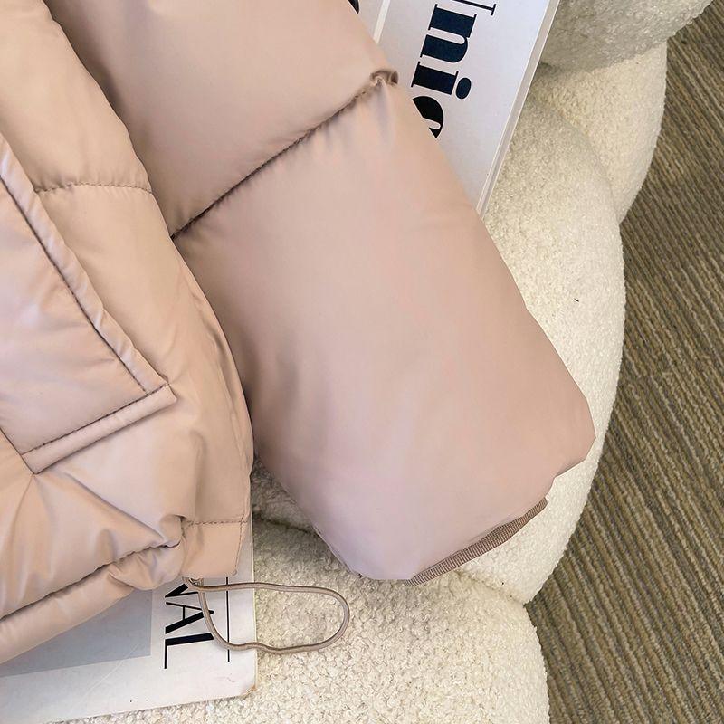 Podzim Zima Nová móda Výstřih do V Dlouhý rukáv Pevné parky Dámské oblečení Korejské Knoflíčky Teplé Univerzální Jednoduchost Trend Topy