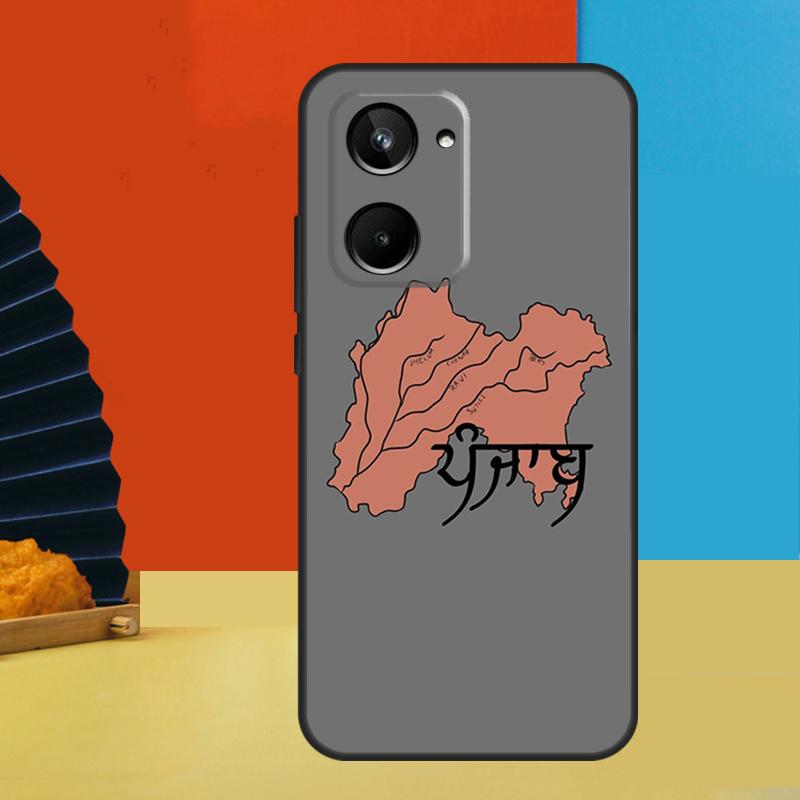 Punjab Map Outline For Realme GT7 Pro GT6 10 11 12 13 14 15 Pro Plus C55 C67 C63 C61 C53 C31 C65 C71 C75 Case