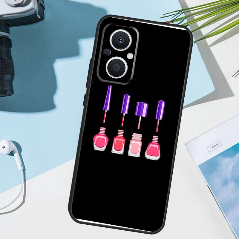 Nail Polish Case For OPPO Reno 13F 13 12 11 F 8T 7 8 10 Pro OPPO Find X8 X6 Pro X3 X5 Lite Cover Funda