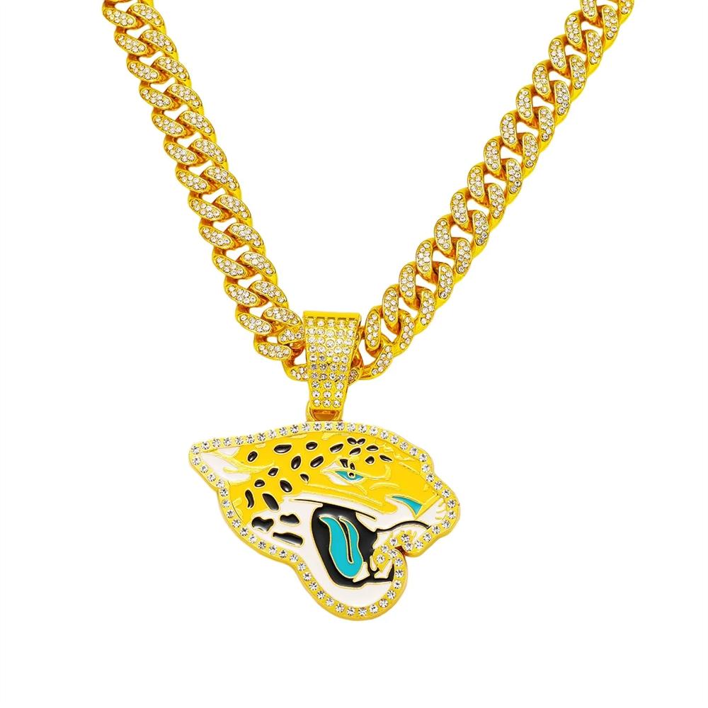 Jewelry for Resellers New Men's Natural Stone Chain Sporty Style Personalized Flat Leopard Head Pendant Necklace Gift