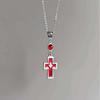Blood Red Cross Gothic Clavicle Necklace - Women's Punk Style Jewelry