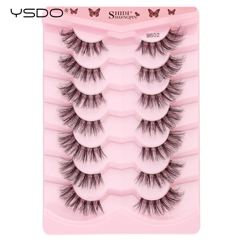 YSDO Half Lashes 5/7/10 Pairs Half False Eyelashes Soft Natural Cat Eye Lashes Makeup 3D Mink Eyelash Extension Fluffy Faux Cils