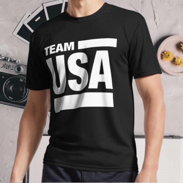 

New Shirt Team USA Active Logo T-Shirt Funny Size S - 5XL M