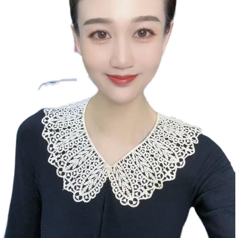 [Bead Lace Fake Collar] Korean Version Of Lace Women'S Hollow Kapok Silk Shawl Summer Sun Protection Fake Collar Versatile