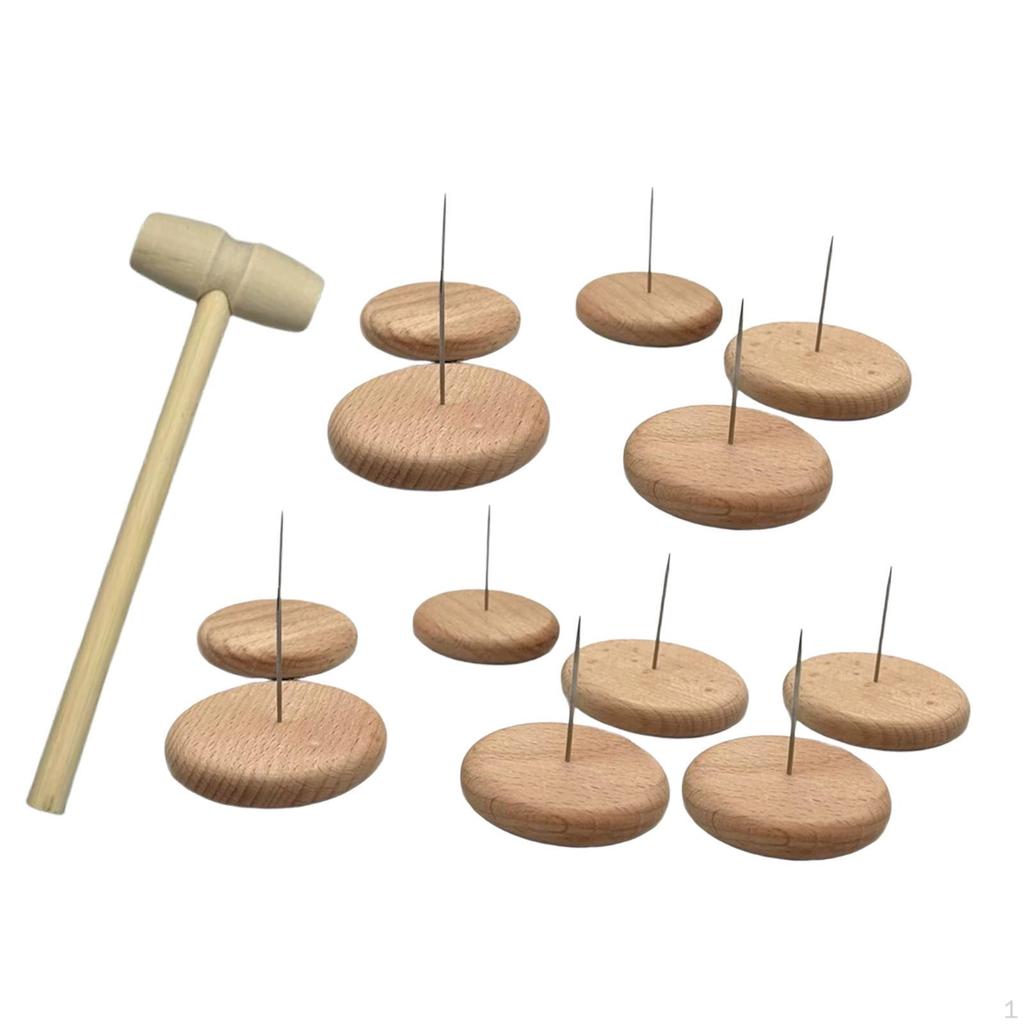 12 Pack Crochet Doll Display Stands, Animal Toy Holder, Wooden Stable Base for Collectible Action