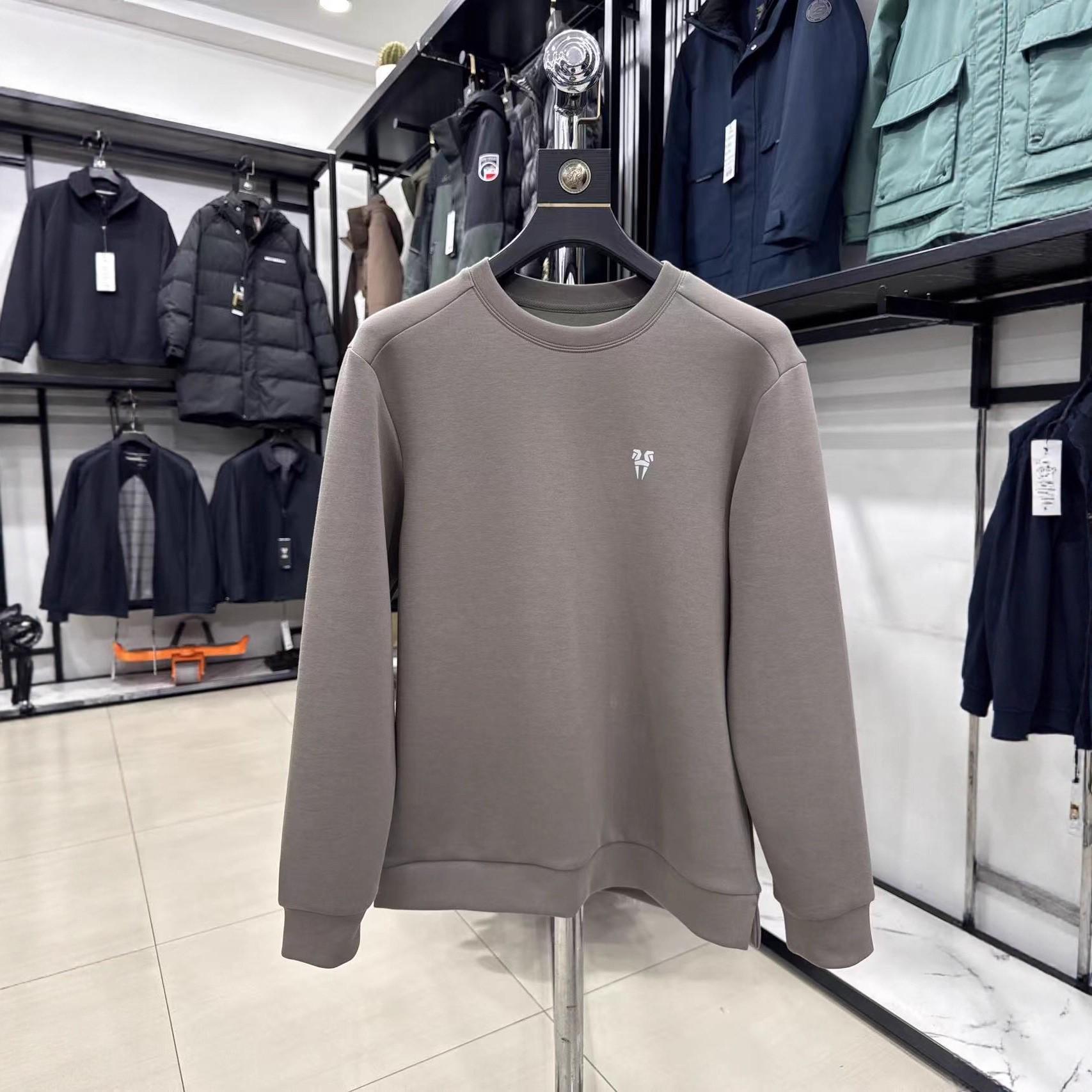 

Autumn 2025 Men s Soft Cotton Round Neck Pullover Hoodie with Slit Hem - Comfortable & Thick 4XL 175-190 jin