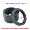 Three Lip,Enhanced Version of TC+ Skeleton Oil Seal,Framed Oil Seal,Rubber Rotary Shaft Lip Seal,Nitrile Butadiene Rubber(NBR)