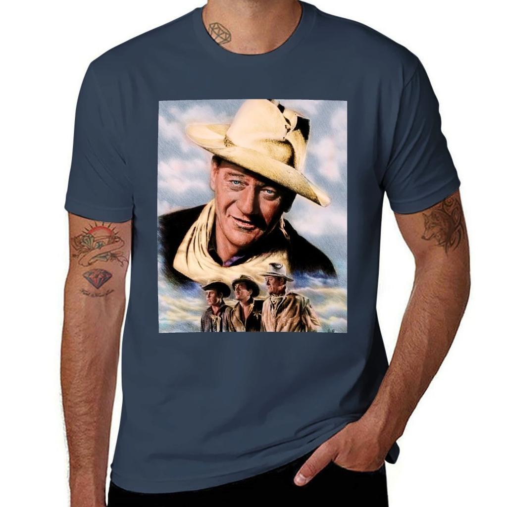 John Wayne 2 Tshirt Classic Crew Neck Cotton Tshirt