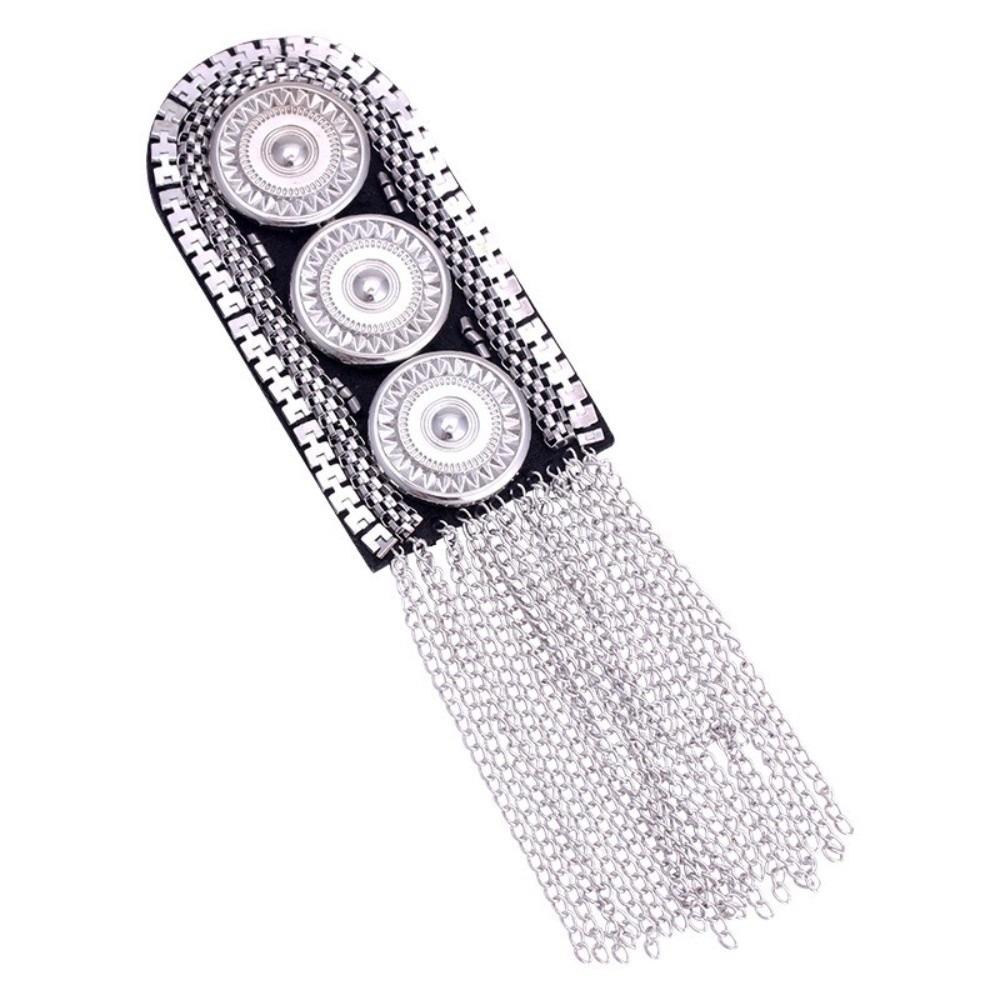 Vintage Alloy Shoulder Epaulets Decorative Chain Tassel Shoulder Board DIY Retro Clothing Accessories Party Performance