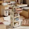 Snack Cabinet Cart Trolley Rack Handcart With Pulleys Storage Drawer-Type Toy Drawer-Type Trolley Multi-layer Movable Bookshelf