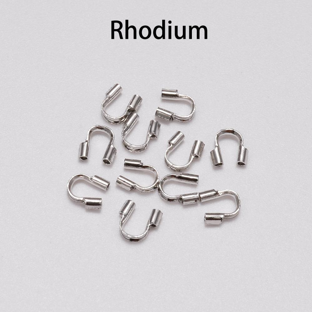 100Pcs/Bag 4.5*4mm Wire Protectors Wire Guard Guardian Protectors Loops U Shape Connector Accessories For Jewelry Making Finding